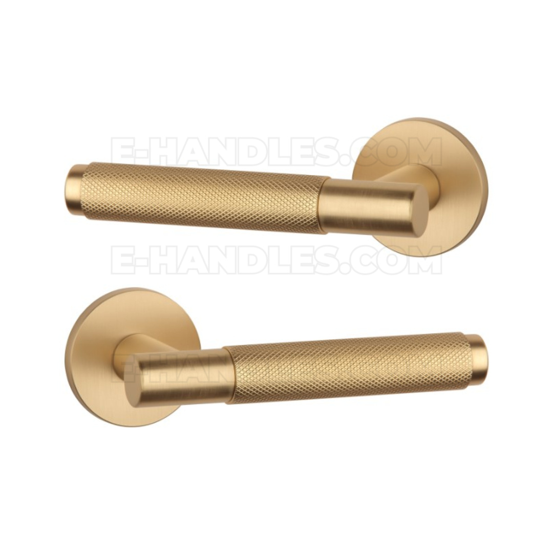 APRILE MOLINIA R slim 7 mm GOLD SATIN - złoty matowy - klamka do drzwi